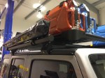 Here, the rack has an awning mount as well as Jerry Can holders. Photo Courtesy LabRak