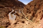 The curvy road through Dades Gorge.